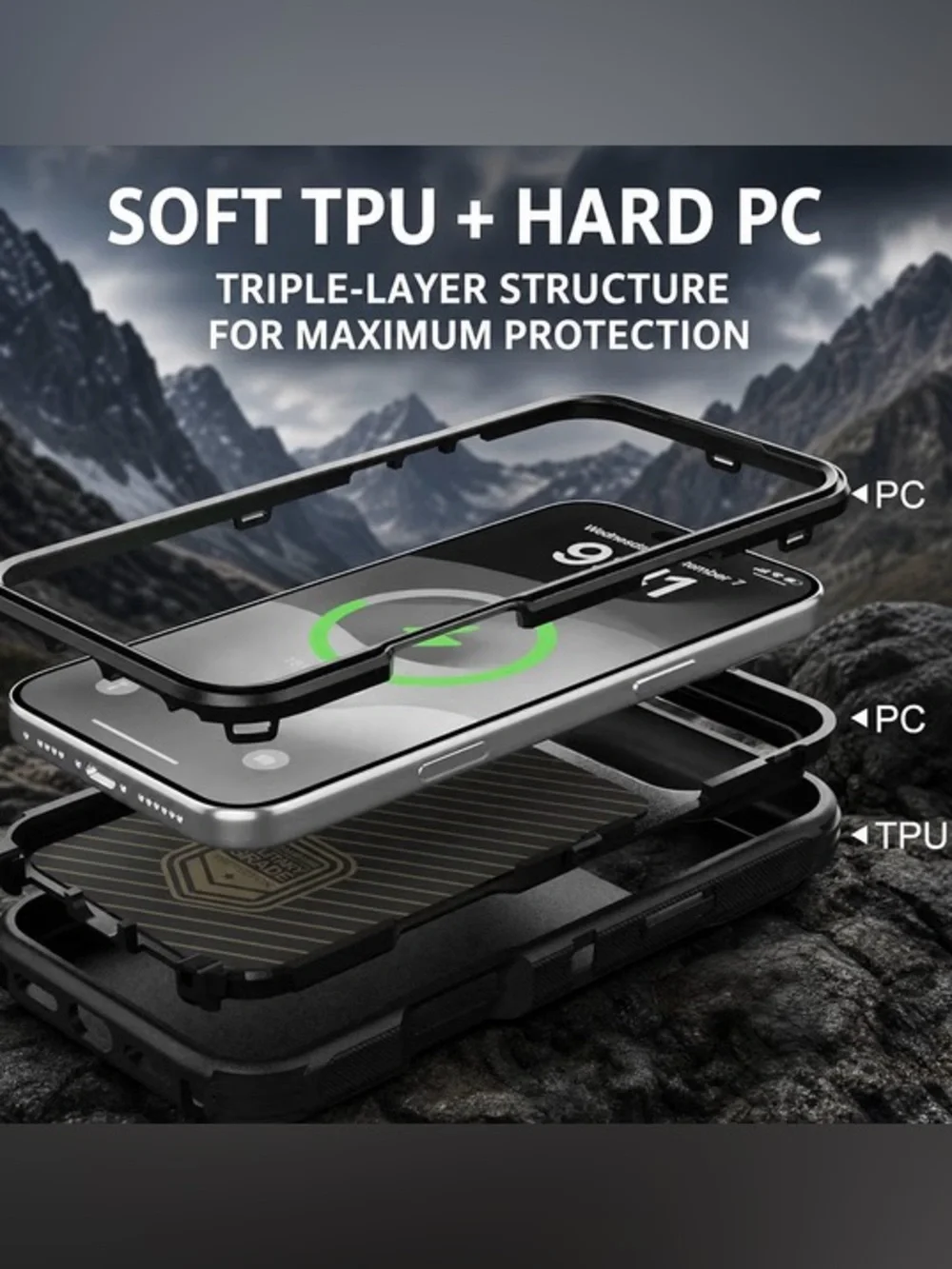 iPhone 17 Pro Max Case with Stash Stand